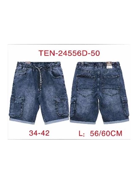 Spodenki jeansowe meskie  ,size 34-42, paczka 10szt,