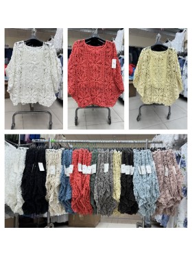 Bluzki damskie wloskie, Size uni,paczka 6szt,mix kolor