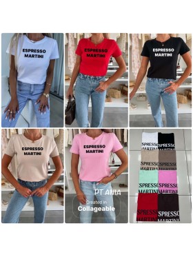 Bluzki damskie polskie, Size uni,paczka 6szt,mix kolor