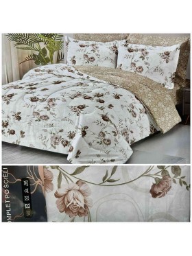 Komplet pościeli 100% satyna - bawełna 4 Częściowy Rozmiar : 200/220cm