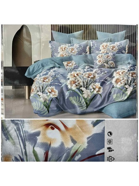 Komplet pościeli 100% satyna - bawełna 4 Częściowy Rozmiar : 200/220cm
