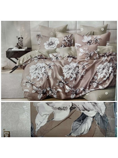Komplet pościeli 100% satyna - bawełna 4 Częściowy Rozmiar : 200/220cm