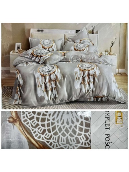 Komplet pościeli 100% satyna - bawełna 4 Częściowy Rozmiar : 200/220cm