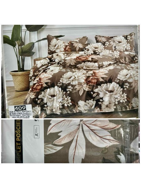 Komplet pościeli 100% satyna - bawełna 4 Częściowy Rozmiar : 200/220cm