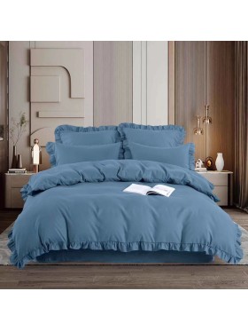Komplet pościeli z falbanką 100% bawełniane 4 Częściowy Rozmiar :200/220cm