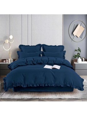 Komplet pościeli z falbanką 100% bawełniane 4 Częściowy Rozmiar :200/220cm