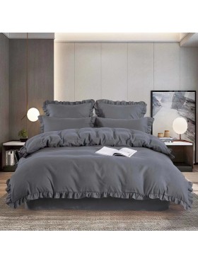 Komplet pościeli z falbanką 100% bawełniane 4 Częściowy Rozmiar :200/220cm