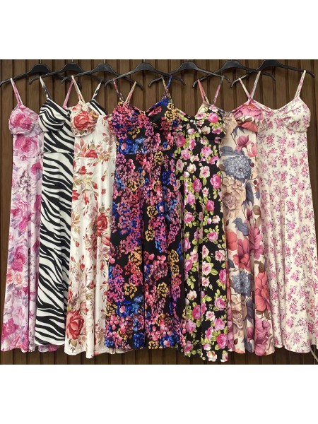 Sukienki damskie wloskie, Size uni,paczka 6szt,mix kolor