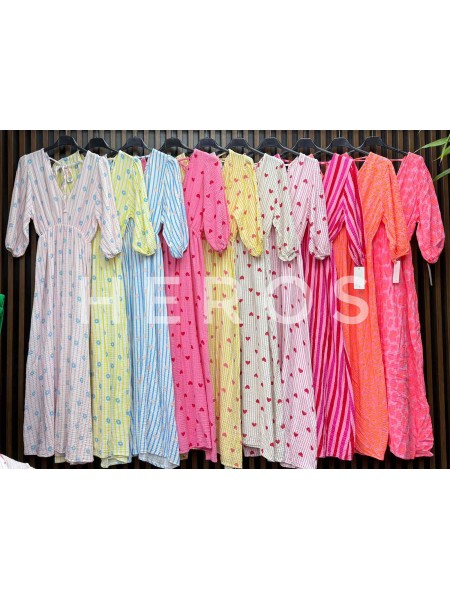Sukienki damskie wloskie, Size uni ,paczka 6szt,mix kolor