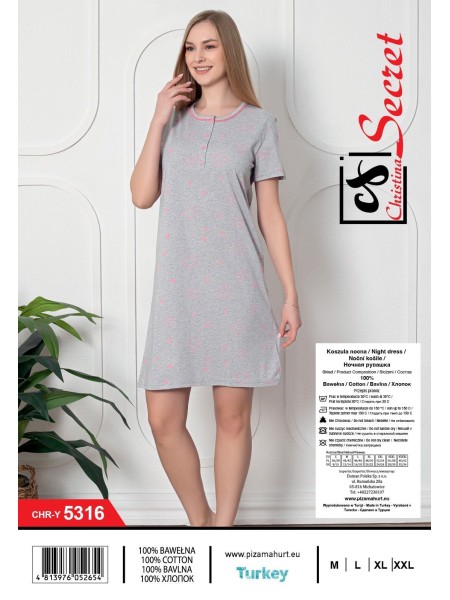 Koszule nocne damskie tureckie, Size m-2xl,paczka 12szt,jeden kolor