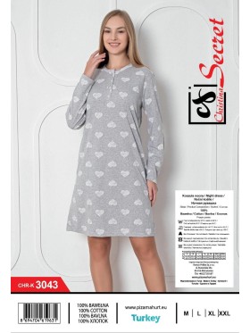 Koszule nocne damskie tureckie, Size m-2xl,paczka 12szt,jeden kolor