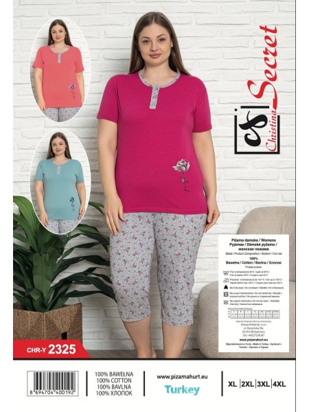 Piżama damskie tureckie, Size l-4xl,paczka 12szt,mix  kolor