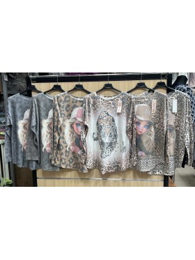 Bluzki damskie , Size uni ,paczka 6szt,mix kolor