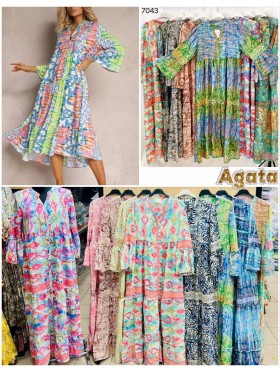 Sukienki jedwab  damskie , Size uni ,paczka 10szt,mix kolor