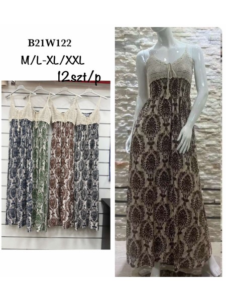 Sukienki damskie ,size m-2xl, paczka 12szt,mix kolor