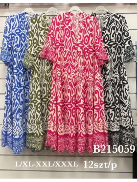 Sukienki damskie ,size l-3xl, paczka 12szt,mix kolor