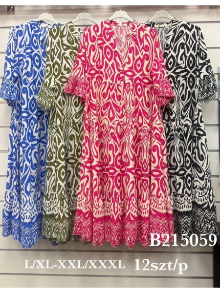 Sukienki damskie ,size l-3xl, paczka 12szt,mix kolor