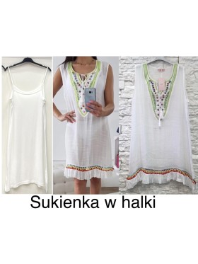 Sukienki damskie Włoski ,size uni  ,paczka 6szt mix kolor