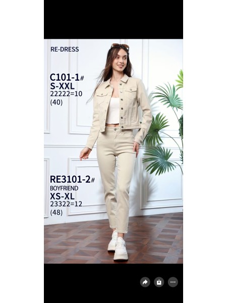 Kurtki Jeansowe damskie ,size s-2xl, paczka 10szt,