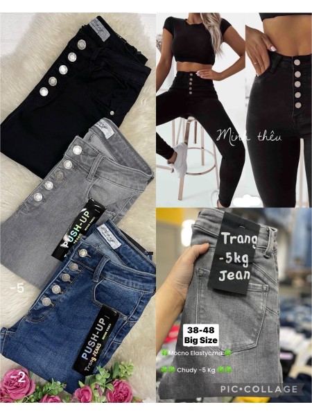 Jeansy damskie ,size 38-48, paczka 10szt,1 kolor
