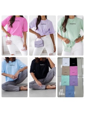 Bluzki damskie polskie,size uni ,paczka 6szt, mix kolor