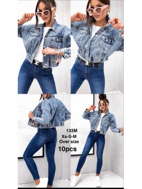 Kurtki Jeansowe damskie ,size XS-M, paczka 10szt,