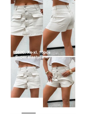 Spódnica krótka jeansowa damska ,size XS-XL, paczka 10szt,