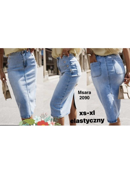 Spódnica długa jeansowa damska M'sara ,size XS-XL, paczka 10szt,