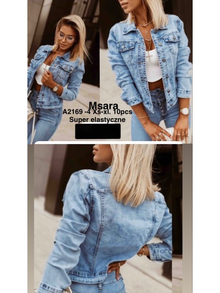 Kurtki Jeansowe damskie  M'sara,size XS-XL, paczka 10szt,