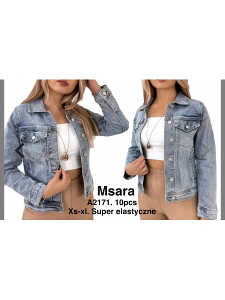 Kurtki Jeansowe damskie  M'sara,size XS-XL, paczka 10szt,
