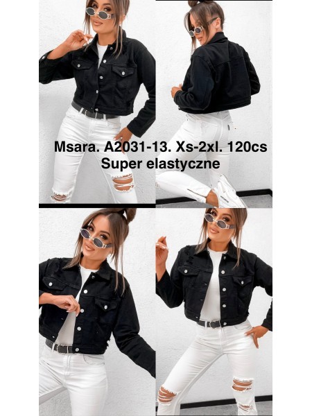 Kurtki Jeansowe damskie  M'sara,size XS-2XL, paczka 12szt,