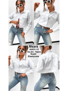 Kurtki Jeansowe damskie  M'sara,size XS-2XL, paczka 12szt,
