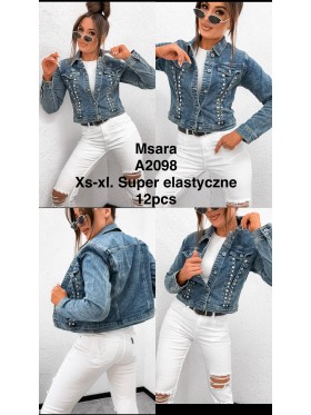 Kurtki Jeansowe damskie  M'sara,size XS-XL, paczka 12szt,