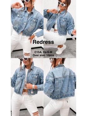 Kurtki Jeansowe damskie  ,size XS-M, paczka 10szt,