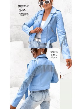 Kurtki skórzane damskie , size s-l paczka 12szt,
