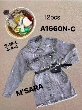 Kurtki Jeansowe damskie m'sara , size s-l paczka 12szt,