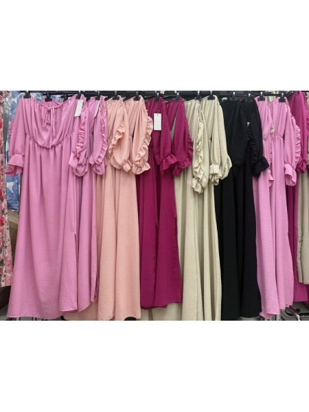 Sukienki damskie wloskie, Size uni ,paczka 6szt,mix kolor