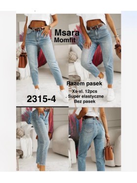 Jeansy damskie M'sara , size Xs-Xl paczka 12szt,