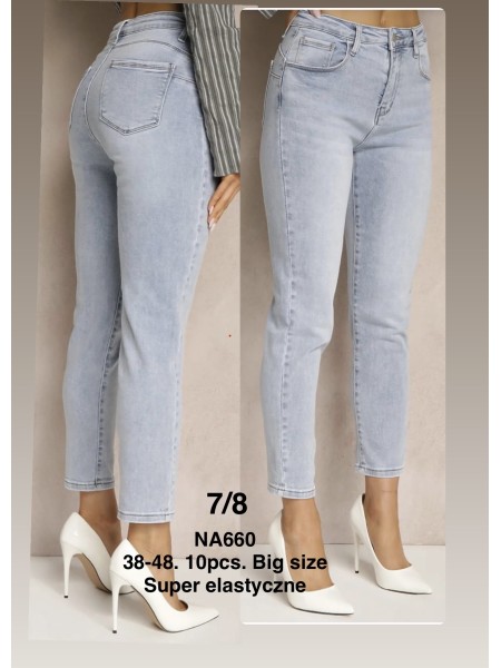 Jeansy damskie  , size 38-48 paczka 10szt,