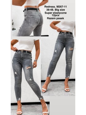 Jeansy damskie  , size 38-48 paczka 12szt,