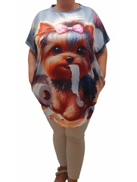Tuniki damskie Polskie, Size standard, paczka 4szt 1kolor