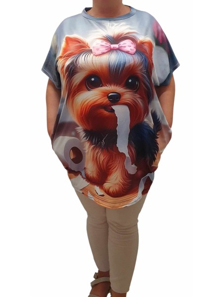 Tuniki damskie Polskie, Size standard, paczka 4szt 1kolor