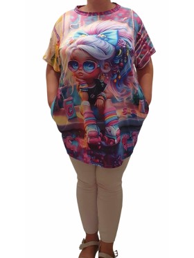 Tuniki damskie Polskie, Size standard, paczka 4szt 1kolor