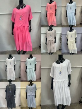 Sukienki damskie Włoski ,size uni  ,paczka 6szt mix kolor