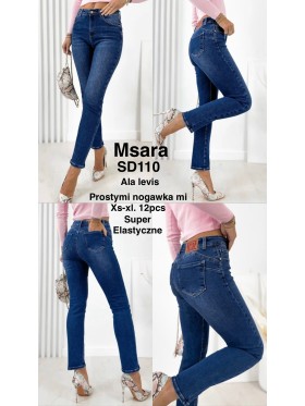 Jeansy damskie M'sara , size Xs-Xl paczka 12szt,