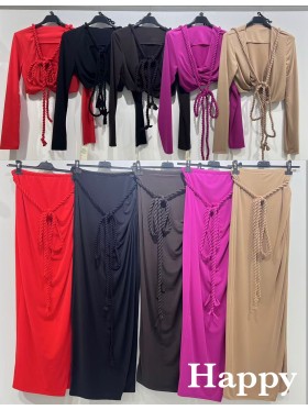 Komplety damskie Włoski , size uni, paczka 6szt, mix kolor