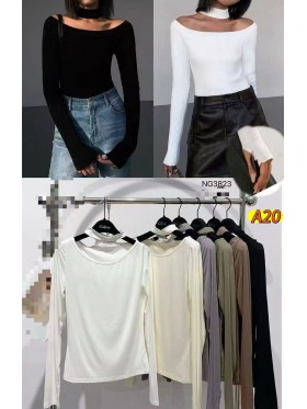 Bluzki damskie wloskie, Size uni ,paczka 6szt,mix kolor