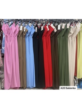 Sukienki damskie wloskie, Size uni ,paczka 6szt,mix kolor