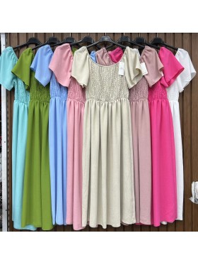 Sukienki damskie wlolskie,size uni ,paczka 6szt, mix kolor