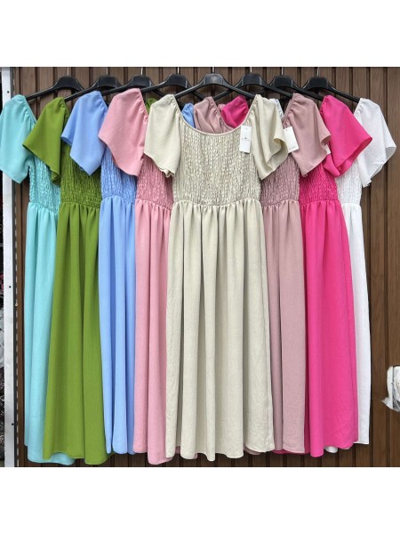 Sukienki damskie wlolskie,size uni ,paczka 6szt, mix kolor